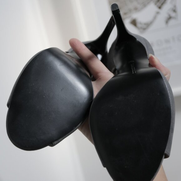 Banana Republic "Juliet" Grey Peep Toe Bootie Sandals - Size 6 - Picture 7 of 8